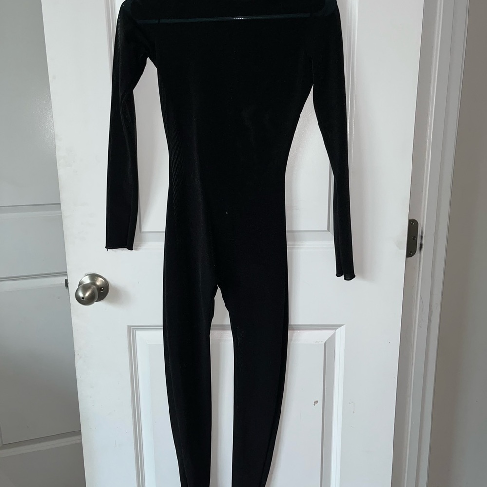 SKIMS Black Long Sleeve Jumpsuit